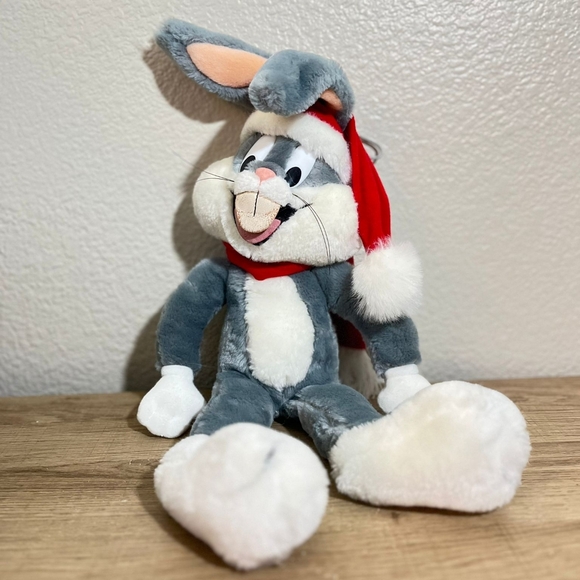 Vintage 1990 Bugs Bunny 50th Birthday Christmas Plush 24K Special Effects 20" - Picture 5 of 7